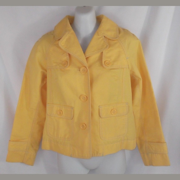 LOFT Jackets & Blazers - Sale $⬇ Ann Taylor Loft Yellow Button Pea Coat 0P